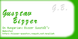 gusztav bizzer business card